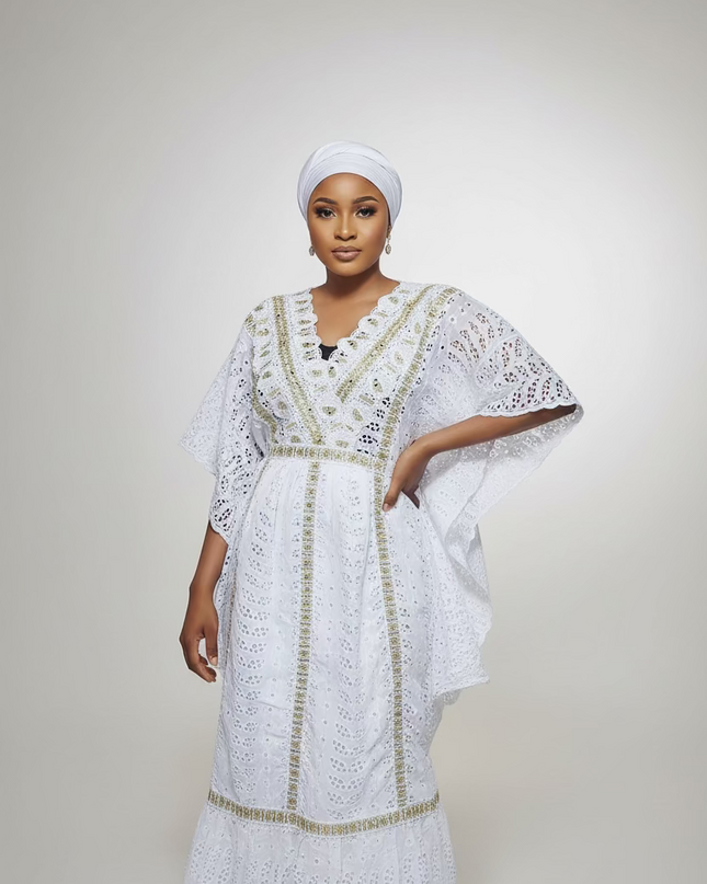 Makeba en dentelle - Blanc gold