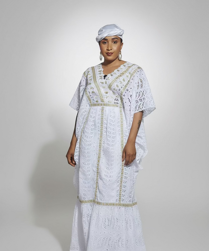 Makeba en dentelle - Blanc gold