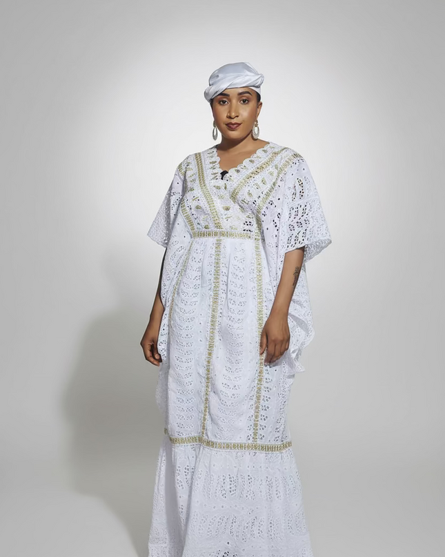Makeba en dentelle - Blanc gold