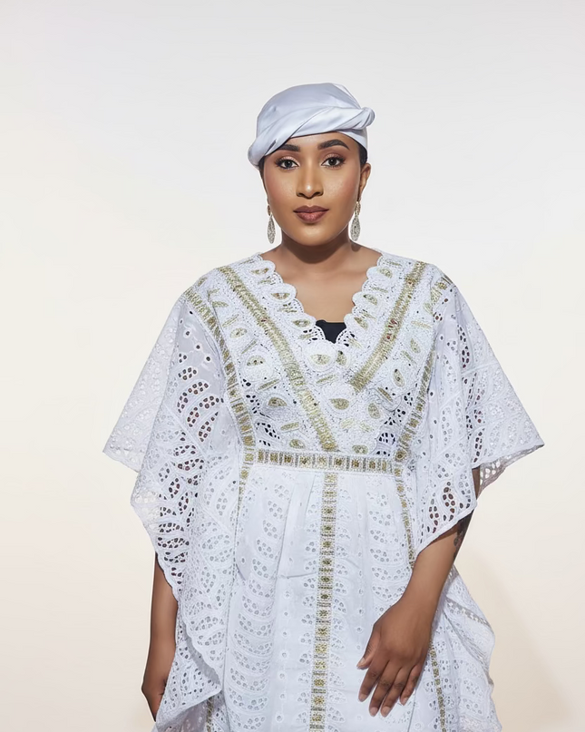 Makeba en dentelle - Blanc gold