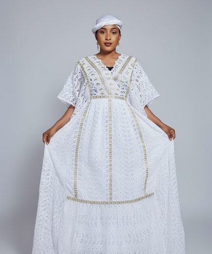 Makeba en dentelle - Blanc gold