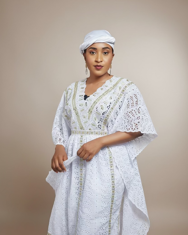 Makeba en dentelle - Blanc gold