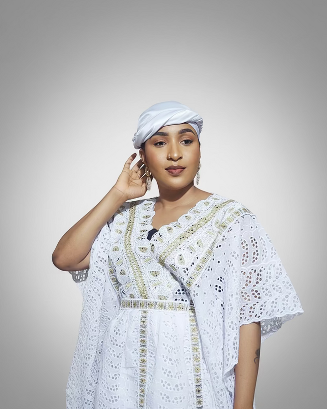Makeba en dentelle - Blanc gold