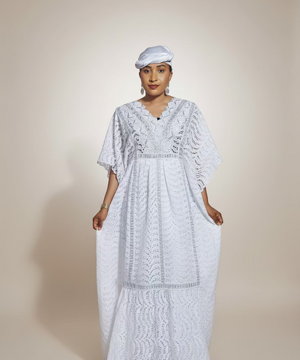 Makeba en dentelle - Blanc