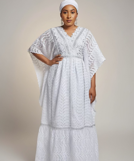 Makeba en dentelle - Blanc
