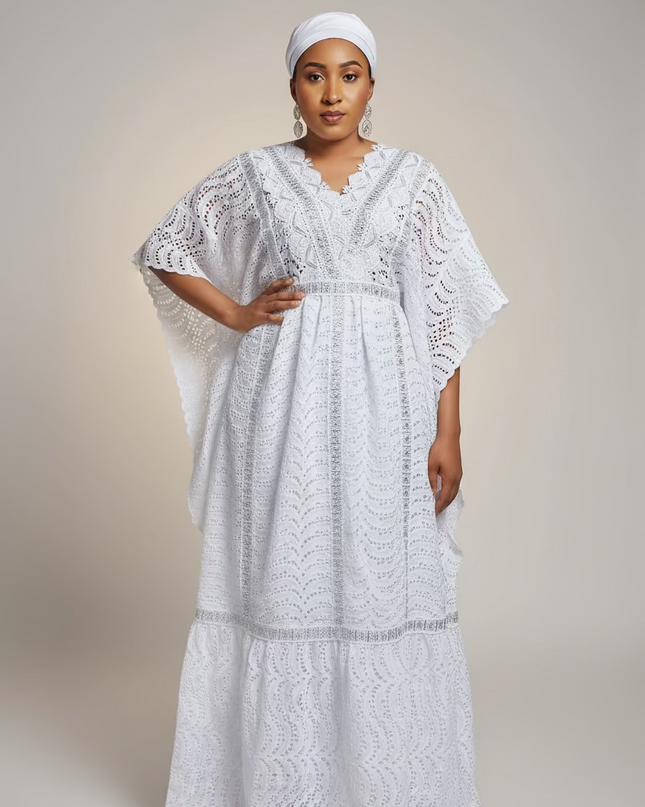 Makeba en dentelle - Blanc