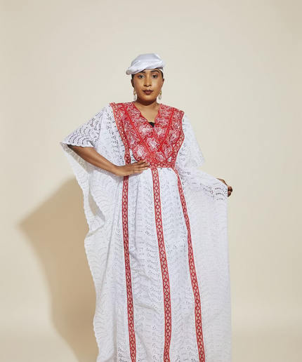 Makeba en dentelle - Blanc rouge