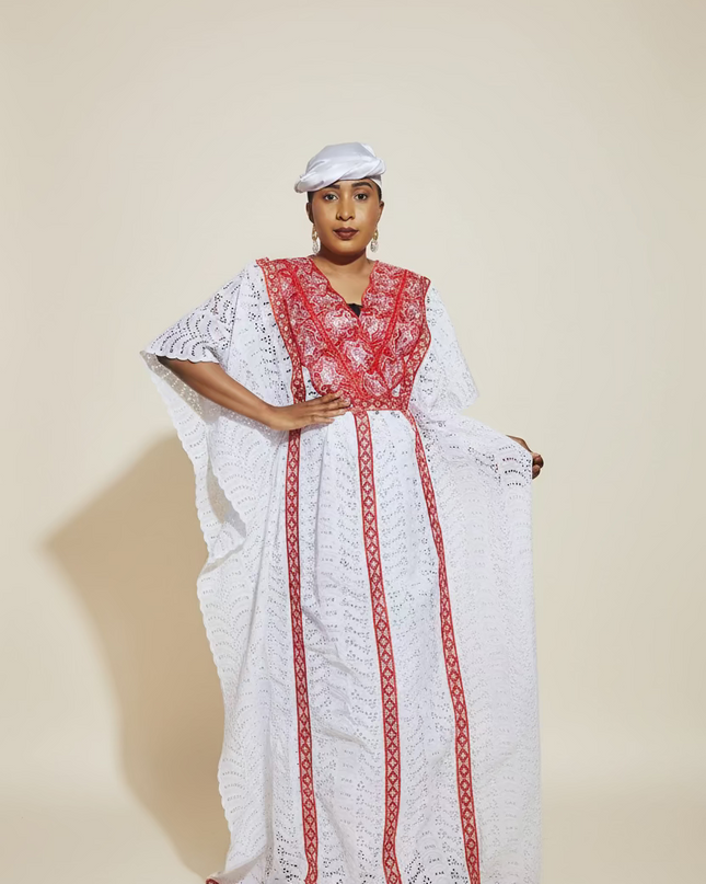 Makeba en dentelle - Blanc rouge