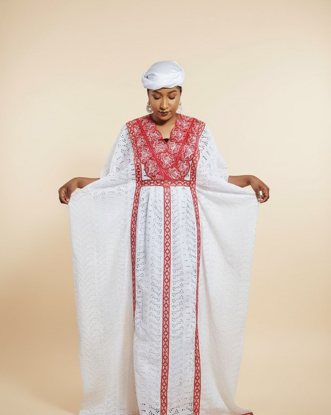 Makeba en dentelle - Blanc rouge
