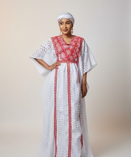 Makeba en dentelle - Blanc rouge