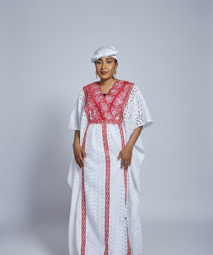 Makeba en dentelle - Blanc rouge