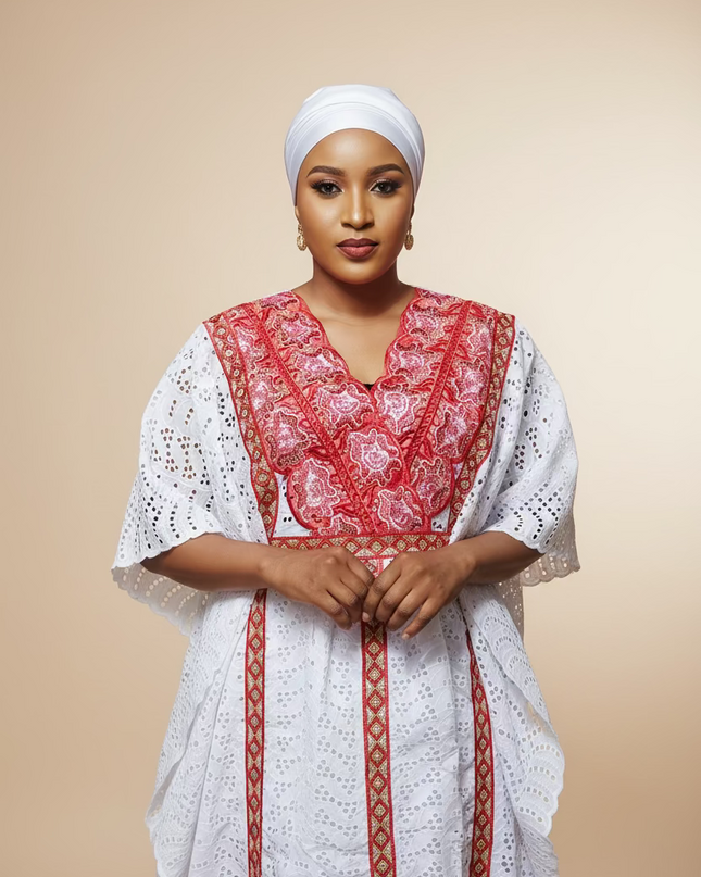 Makeba en dentelle - Blanc rouge
