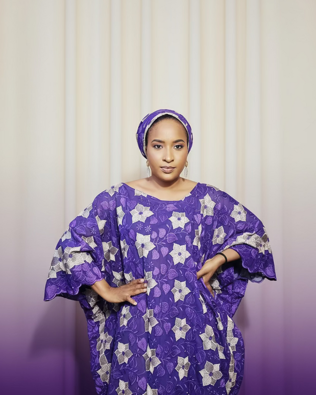 Dentelle nigeriane sekina - Violet