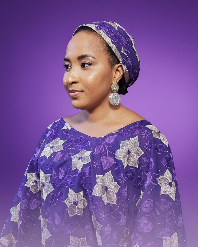 Dentelle nigeriane sekina - Violet