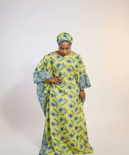 Dentelle nigeriane sayo - Jaune