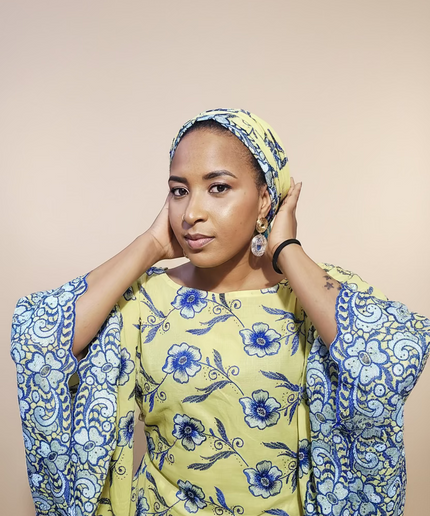 Dentelle nigeriane sayo - Jaune