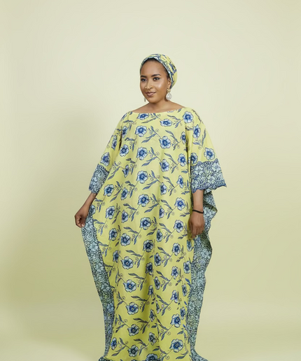 Dentelle nigeriane sayo - Jaune