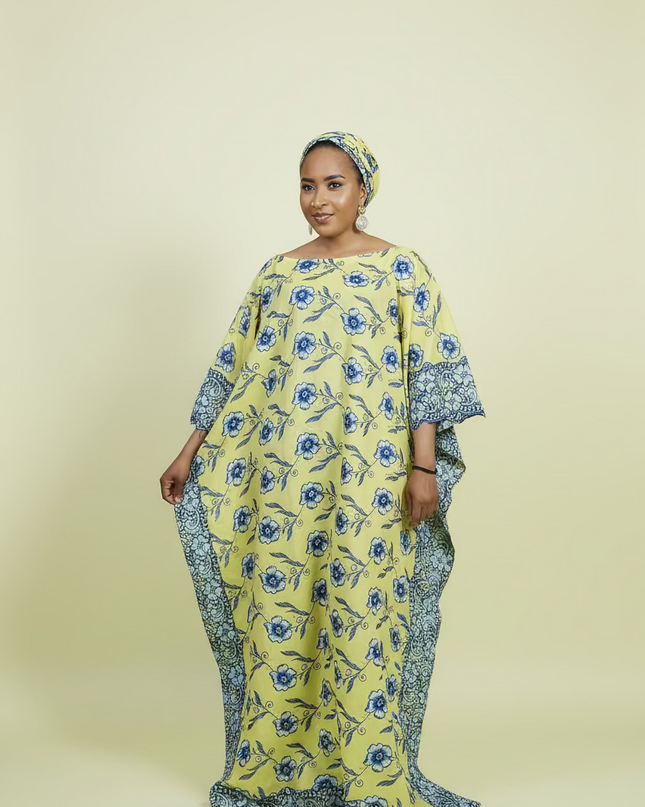 Dentelle nigeriane sayo - Jaune
