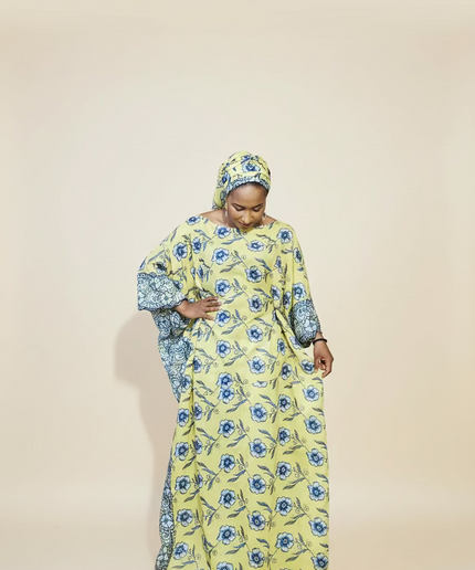 Dentelle nigeriane sayo - Jaune