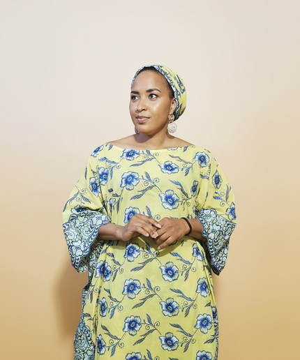 Dentelle nigeriane sayo - Jaune