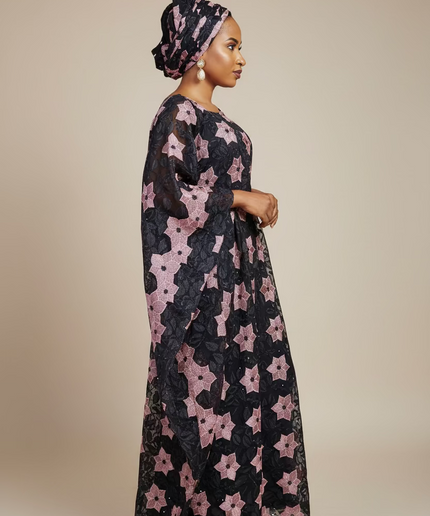 Dentelle nigeriane sekina - Noir