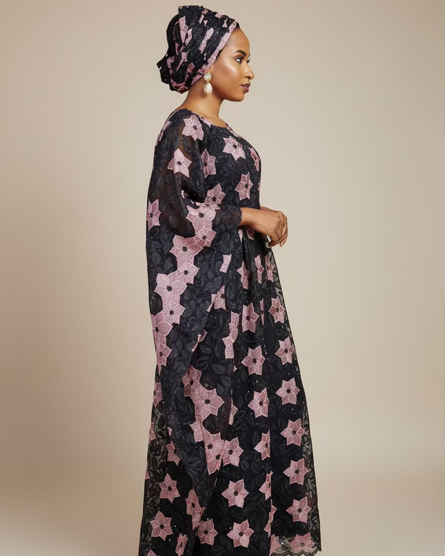 Dentelle nigeriane sekina - Noir