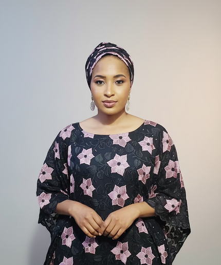 Dentelle nigeriane sekina - Noir