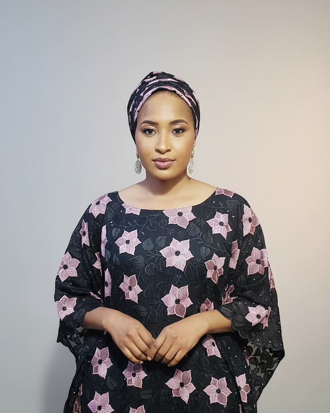 Dentelle nigeriane sekina - Noir