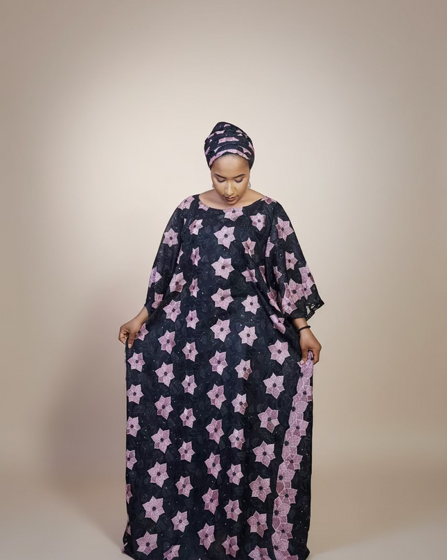Dentelle nigeriane sekina - Noir