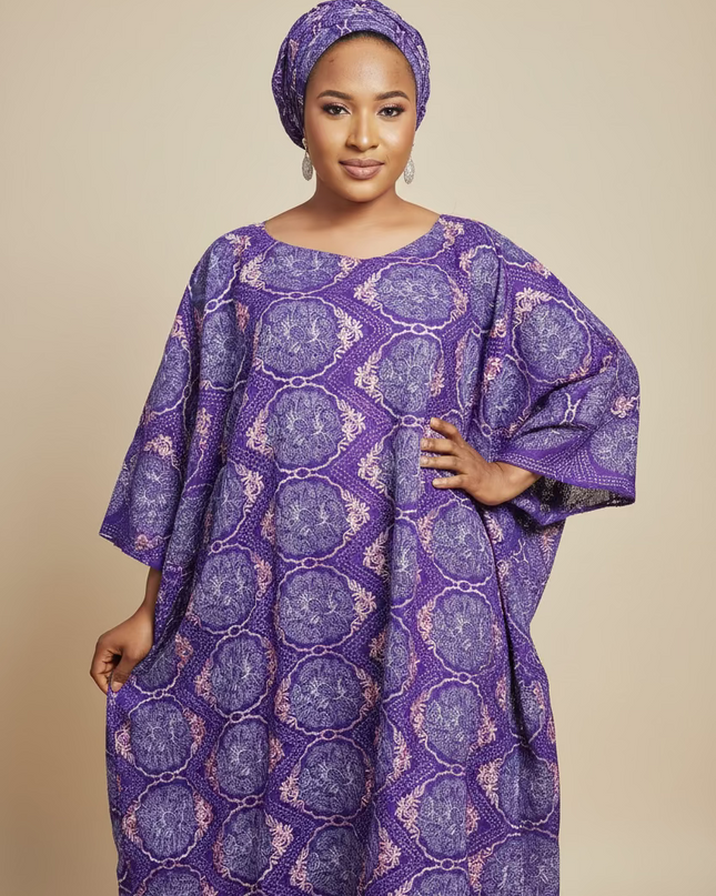 Dentelle nigeriane suwe - Violet