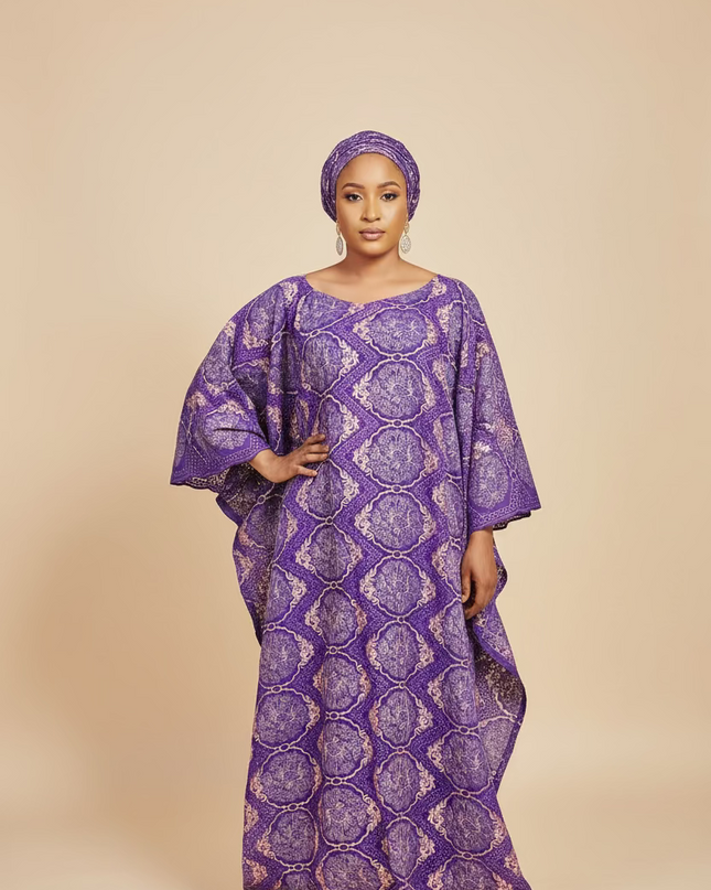 Dentelle nigeriane suwe - Violet