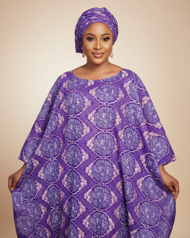 Dentelle nigeriane suwe - Violet