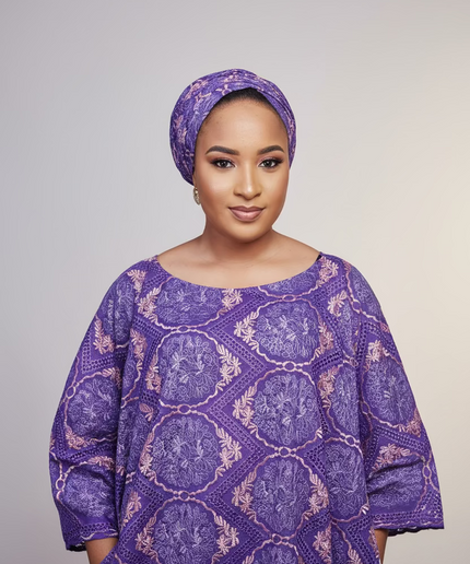Dentelle nigeriane suwe - Violet