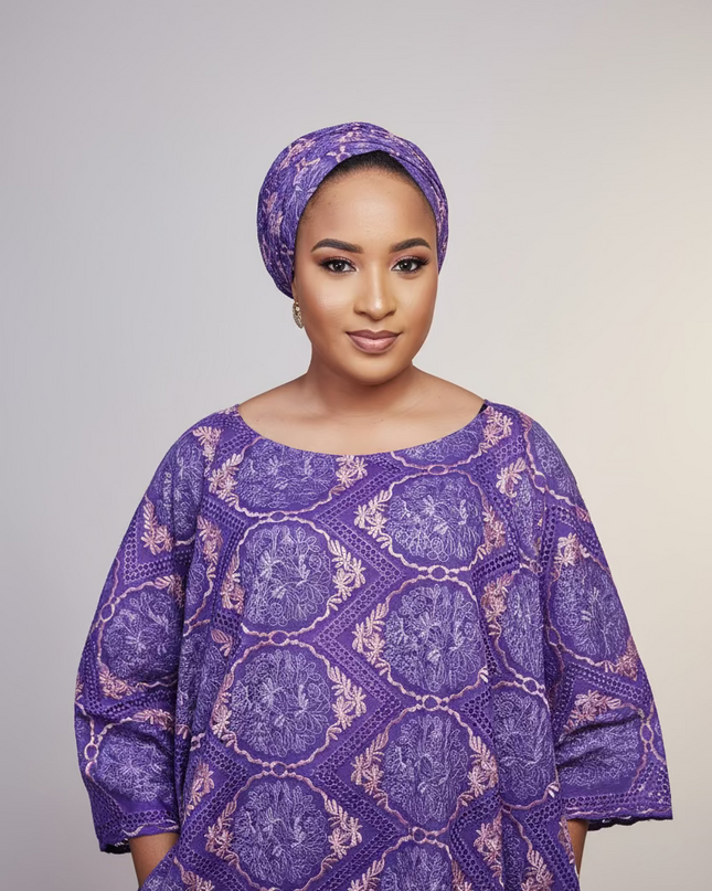 Dentelle nigeriane suwe - Violet