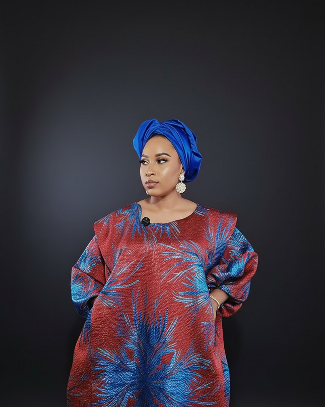 Brocart bewaji - Bleu