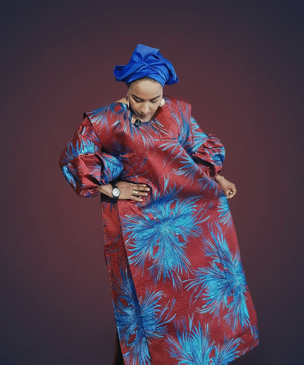 Brocart bewaji - Bleu