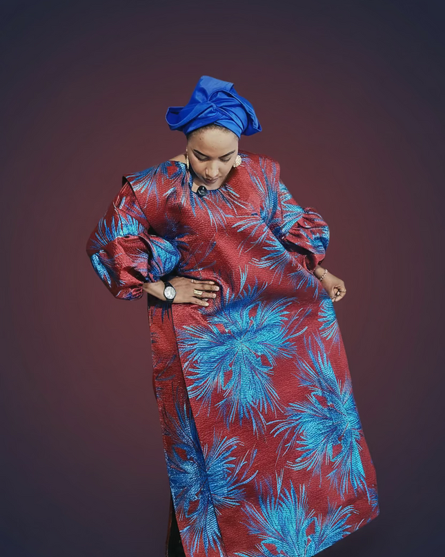 Brocart bewaji - Bleu
