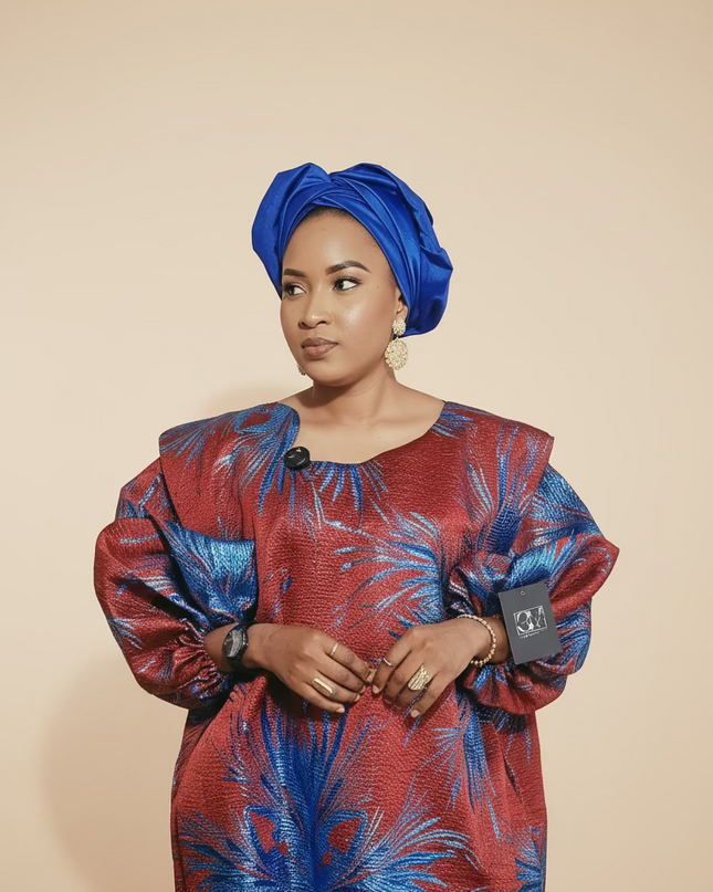 Brocart bewaji - Bleu
