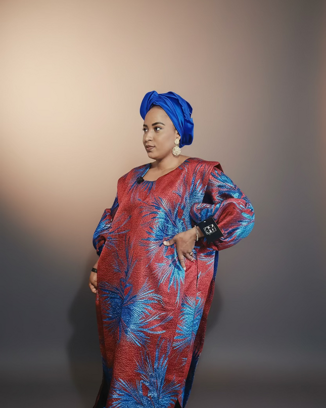 Brocart bewaji - Bleu