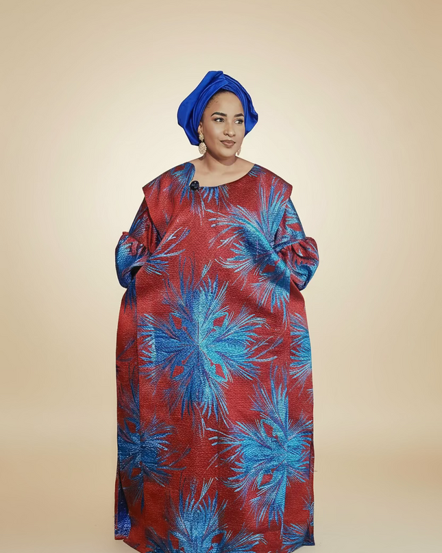 Brocart bewaji - Bleu