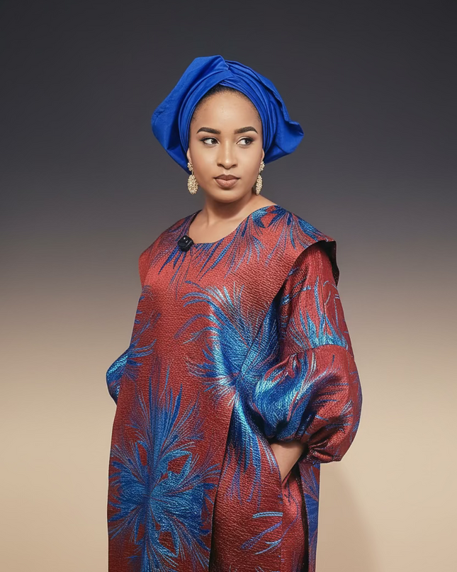 Brocart bewaji - Bleu