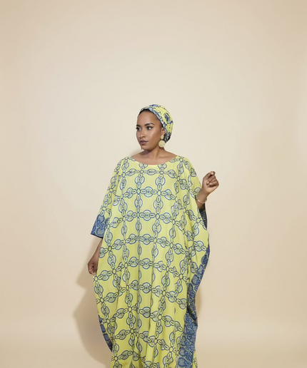 Dentelle nigeriane dayo - Jaune