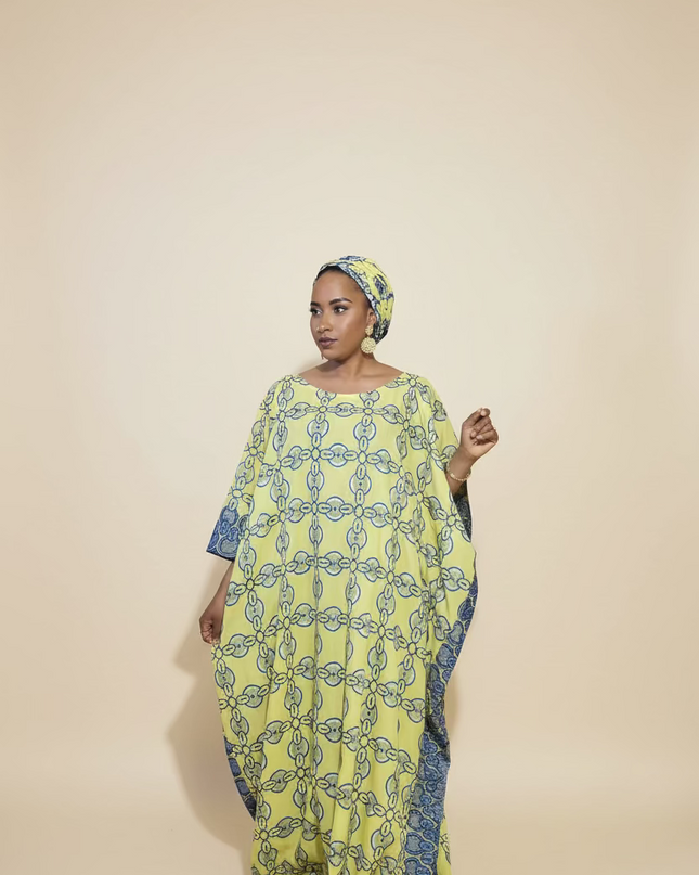 Dentelle nigeriane dayo - Jaune