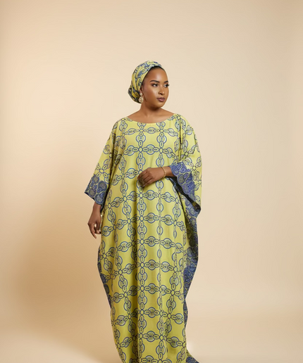 Dentelle nigeriane dayo - Jaune