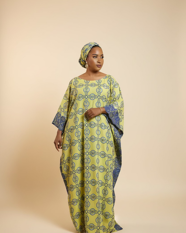 Dentelle nigeriane dayo - Jaune
