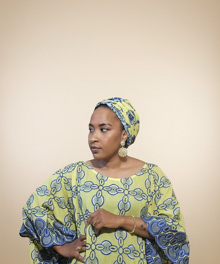 Dentelle nigeriane dayo - Jaune