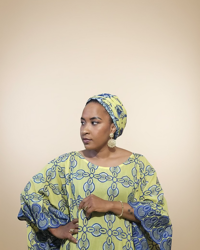 Dentelle nigeriane dayo - Jaune