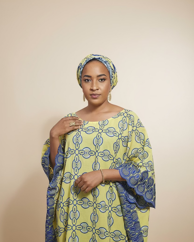 Dentelle nigeriane dayo - Jaune