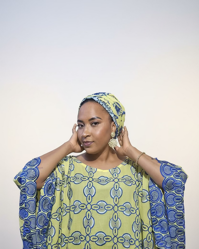 Dentelle nigeriane dayo - Jaune