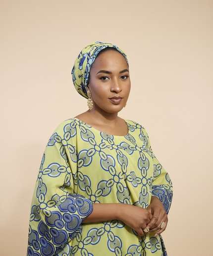 Dentelle nigeriane dayo - Jaune